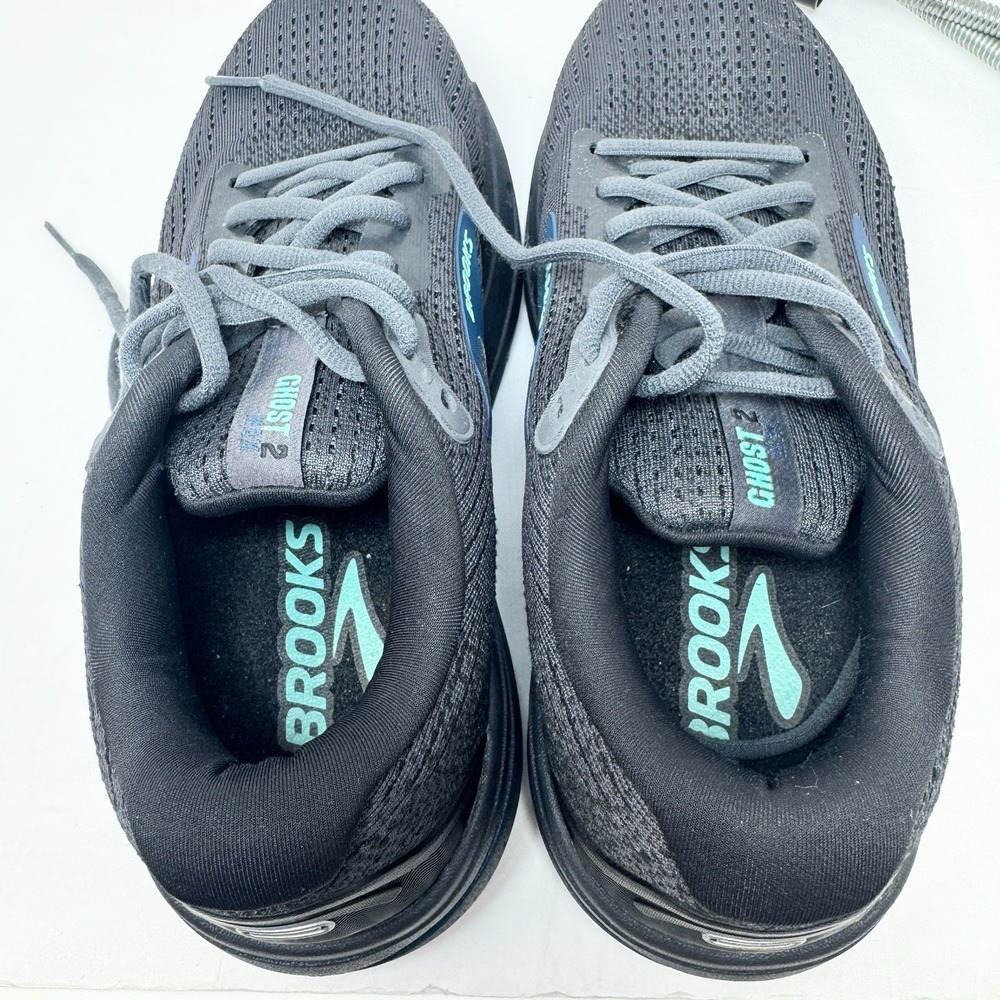 Brooks Ghost Max 2 Mens Running Walking Shoes Size 7.5 Wide 2E 1104312E081 Black - Picture 9 of 10